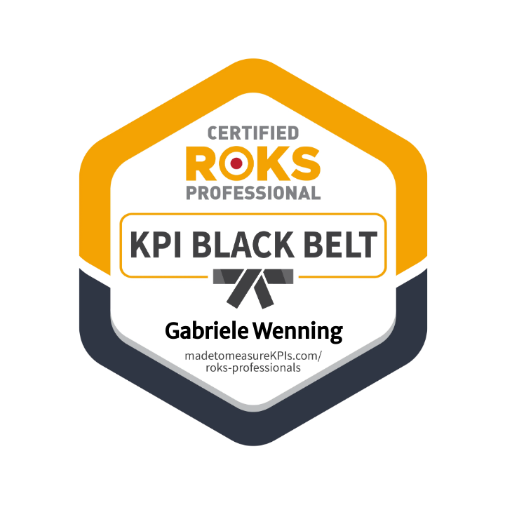 KPI Black Belt Zertifikat von Gabriele Wenning